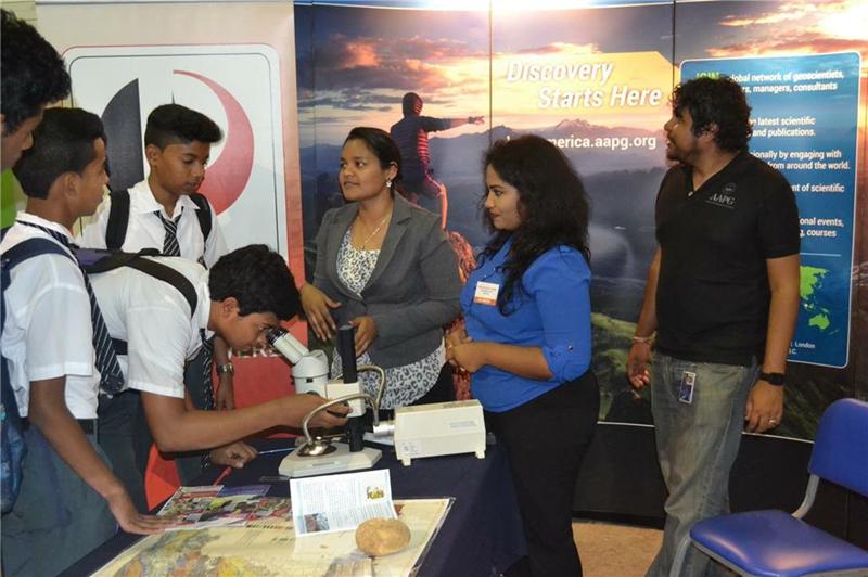 AAPG leaders Shazana Gazalie, Karuna Moonan and Xavier Moonan engage students at NAPS career fair.
