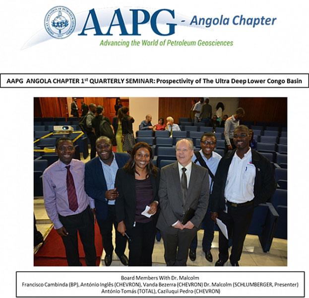 Dr. Malcom with Board Members of the Angola Chapter at the seminar held 21 May 2014.