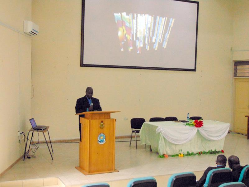 Prof. Aboagye menyeh delivering an opening speech 