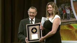 Julie Mitchell receives the 2017 Teacher of the Year Award