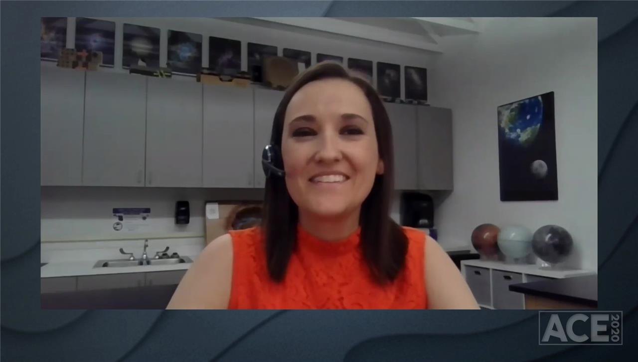 Rebekah Kienenberger receives the 2020 Teacher of the Year Award