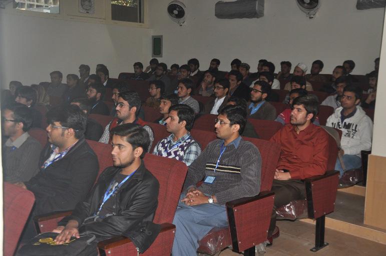 Students from University of Punjab eagerly listening to the talk