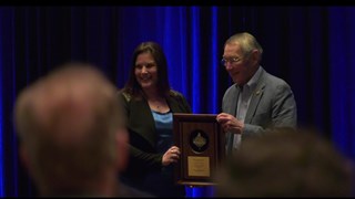 Sabrina Ewald receives the 2021 Teacher of the Year Award