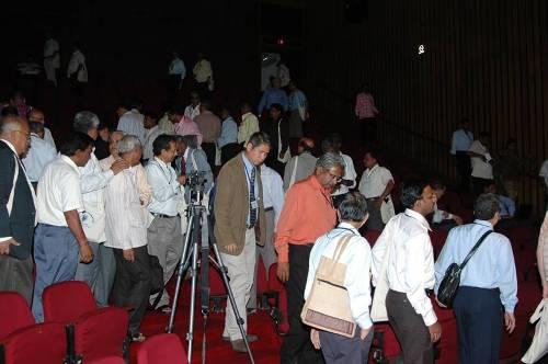 A picture taken at the end of a session during the conference.