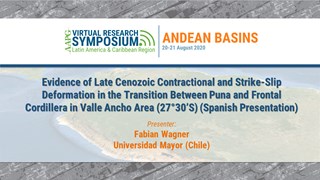 Evidence of Late Cenozoic Contractional and Strike-Slip Deformation in the Transition Between Puna and Frontal Cordillera in Valle Ancho Area (27°30'S) (Spanish Presentation)